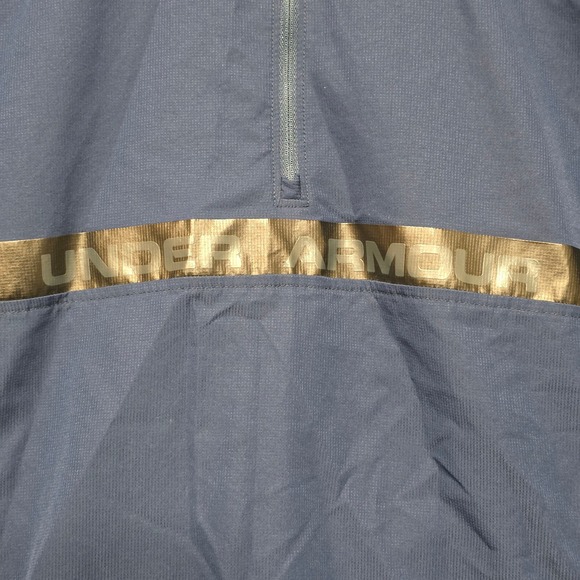 Under Armour Mens Blue Long Sleeve Quarter Zip Wind Breaker Size Medium - Picture 3 of 9